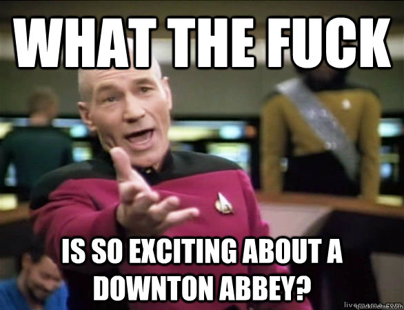 what the fuck is so exciting about a Downton Abbey?  Annoyed Picard HD