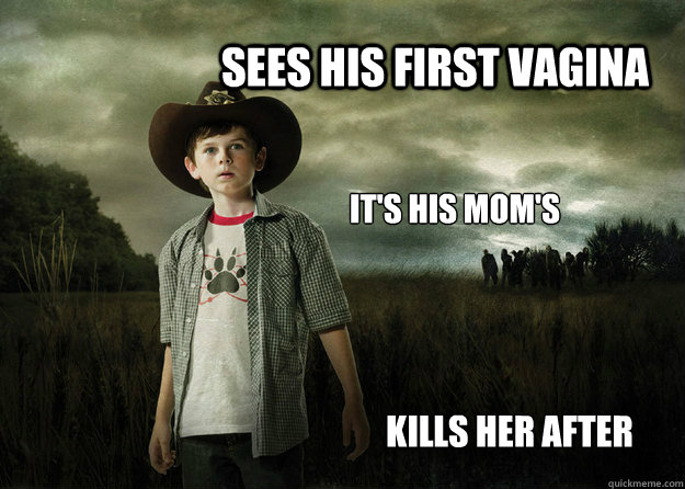 Sees his first vagina it's his mom's
 kills her after  