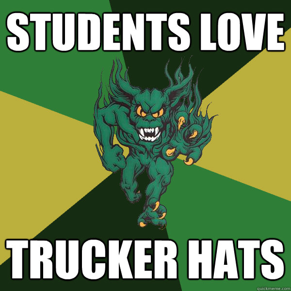 STUDENTS LOVE Trucker Hats  Green Terror