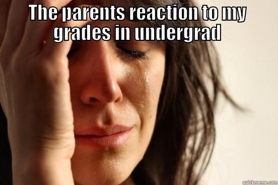 THE PARENTS REACTION TO MY GRADES IN UNDERGRAD  First World Problems