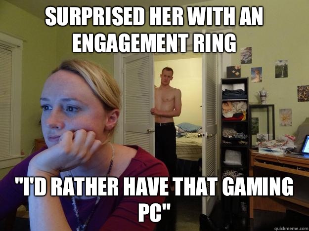 Surprised her with an engagement ring 