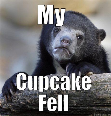 MY  CUPCAKE FELL Confession Bear