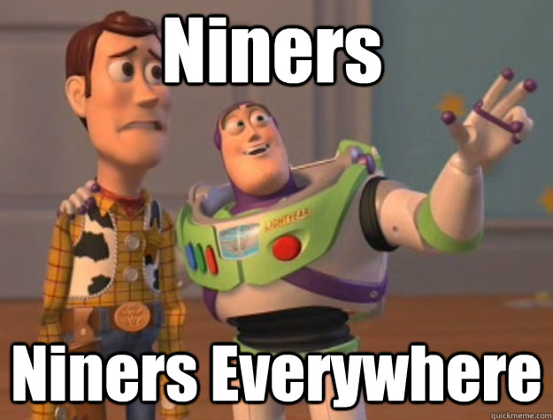 Niners Niners Everywhere  Pinks everywhere