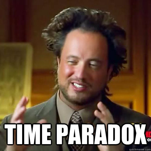  Time paradox -  Time paradox  Alien Guy Meme