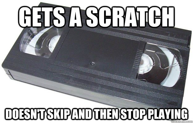 gets a scratch doesn't skip and then stop playing - gets a scratch doesn't skip and then stop playing  Good Guy VHS