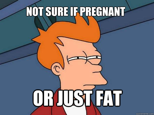 not sure if pregnant or just fat  Futurama Fry