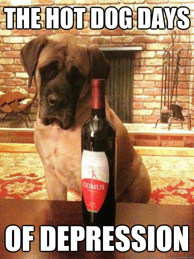 The Hot Dog Days Of Depression - The Hot Dog Days Of Depression  Addiction Dog