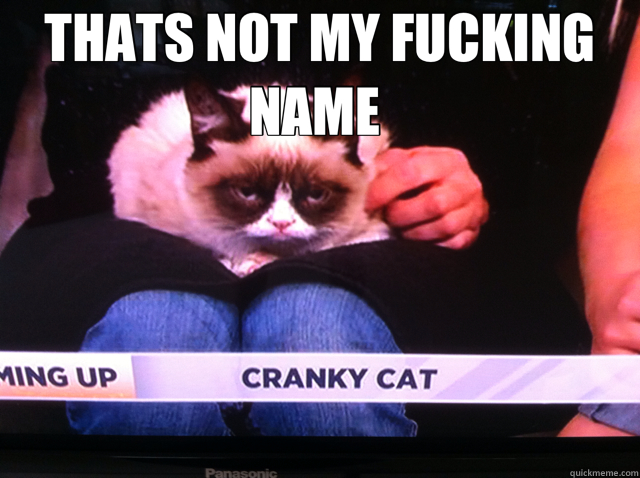 THATS NOT MY FUCKING NAME    Grumpy can on the news