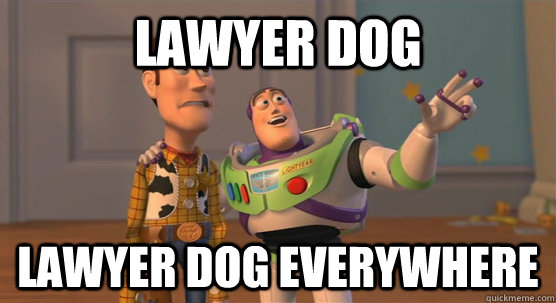 Lawyer dog lawyer dog everywhere  Toy Story Everywhere