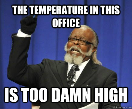 the temperature in this office is too damn high - the temperature in this office is too damn high  Too Damn High