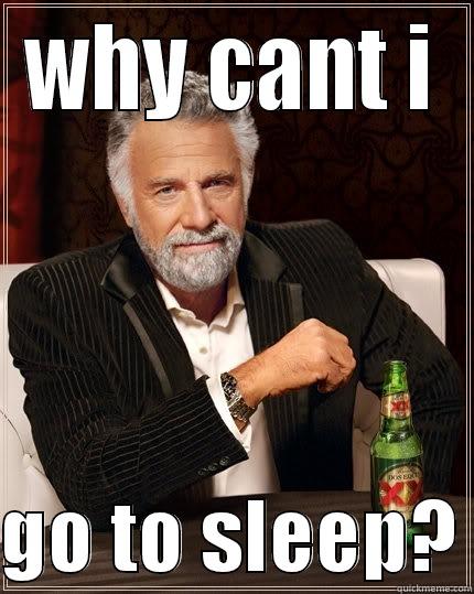 WHY CANT I  GO TO SLEEP? The Most Interesting Man In The World