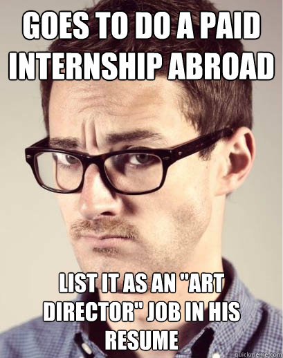 goes to do a PAID internship abroad list it as an 