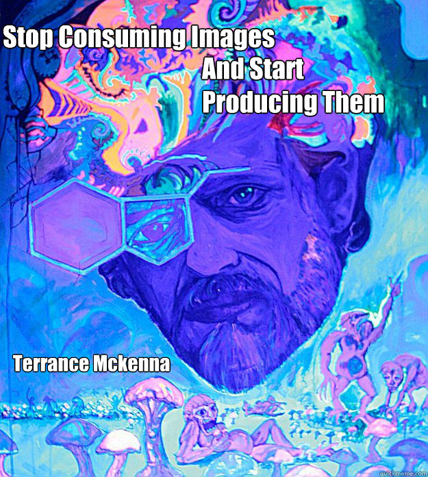 Stop Consuming Images And Start Producing Them Terrance Mckenna   terence mckenna