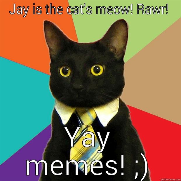 JAY IS THE CAT'S MEOW! RAWR! YAY MEMES! ;) Business Cat