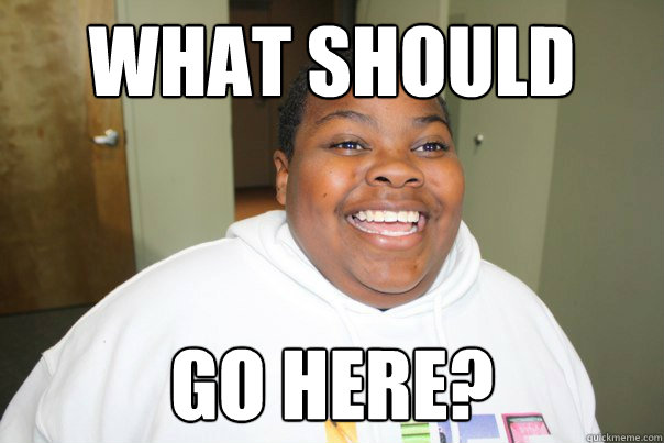 what should go here?  