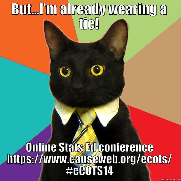BUT...I'M ALREADY WEARING A TIE! ONLINE STATS ED CONFERENCE HTTPS://WWW.CAUSEWEB.ORG/ECOTS/ #ECOTS14 Business Cat