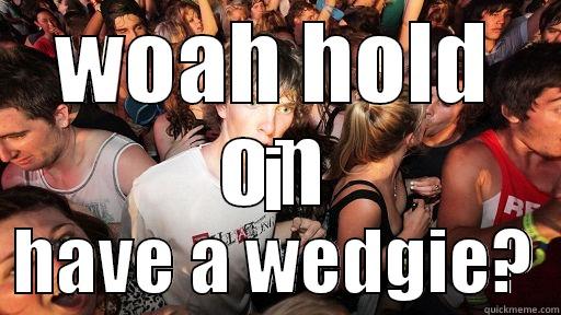 WOAH HOLD ON I HAVE A WEDGIE? Sudden Clarity Clarence