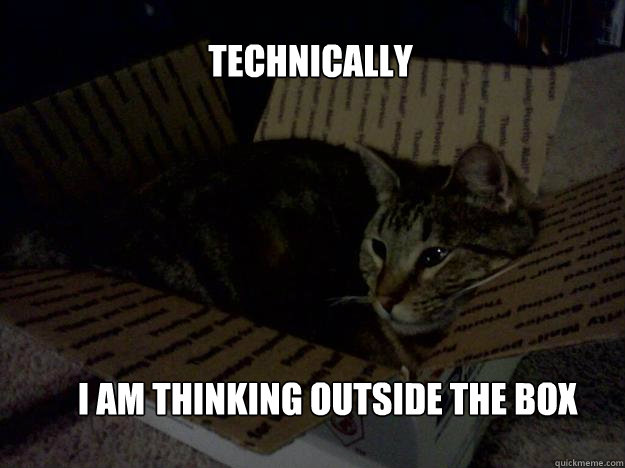 technically i am thinking outside the box  