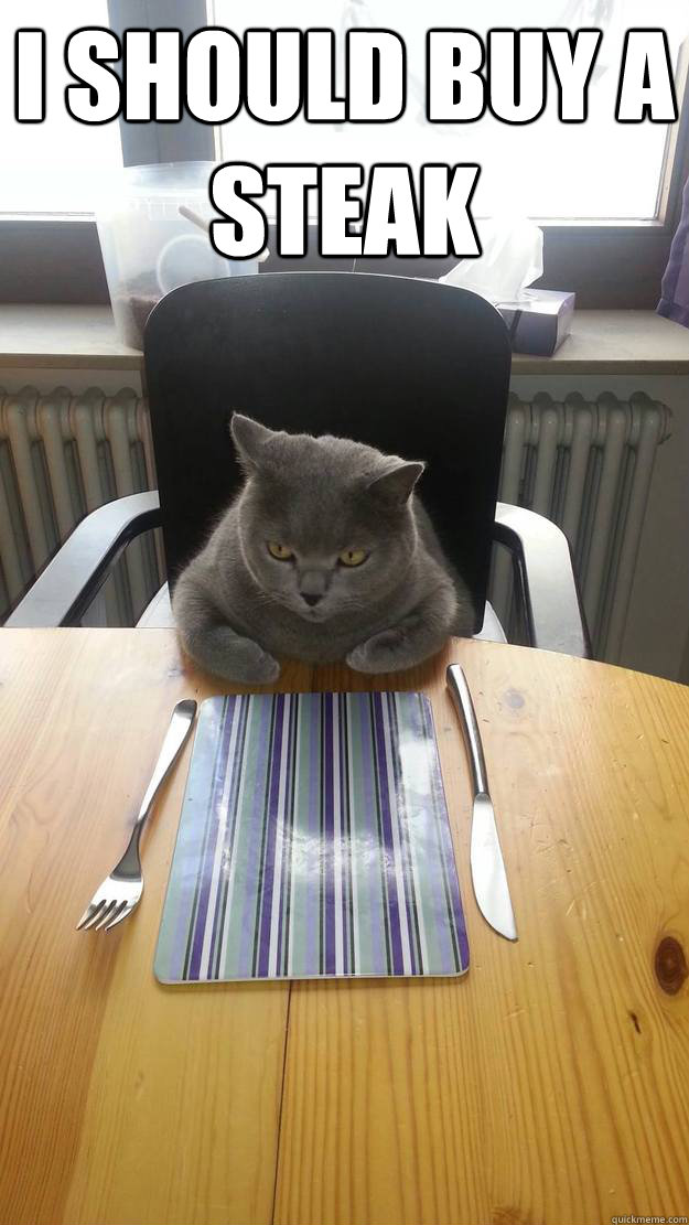 I should buy a steak   Hungry Cat