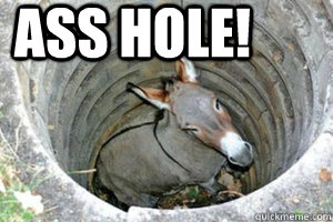 ass hole!  