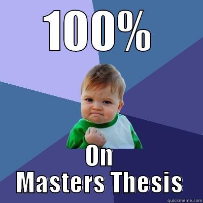 100% ON MASTERS THESIS Success Kid