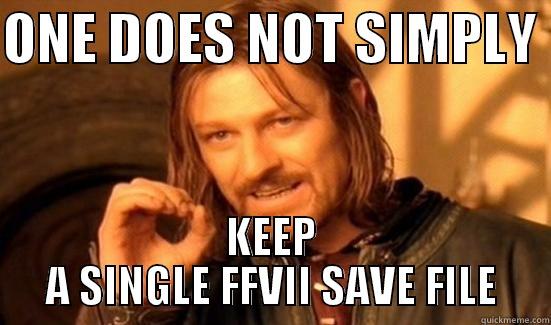 ONE DOES NOT SIMPLY  KEEP A SINGLE FFVII SAVE FILE Boromir