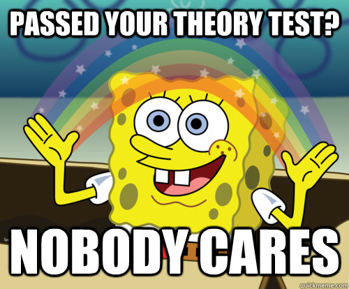 Passed your theory test? Nobody cares  Spongebob rainbow
