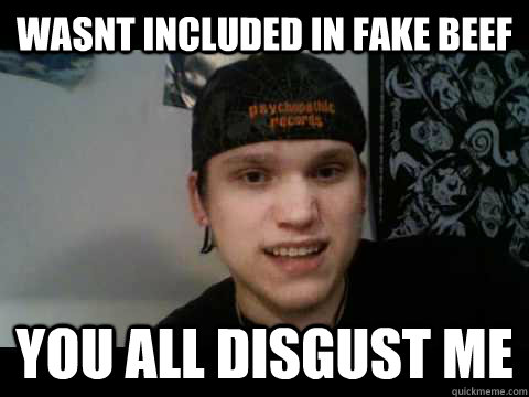 wasnt included in fake beef you all disgust me  spike crying