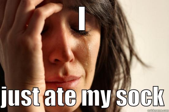 I  JUST ATE MY SOCK First World Problems