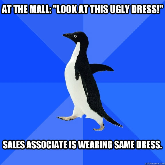 At the mall: 