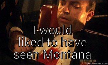 I would have liked to have seen Montana -  I WOULD LIKE TO HAVE SEEN MONTANA Misc
