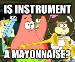 Is instrument  a mayonnaise?   