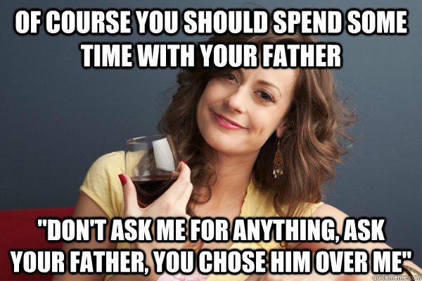 Of course you should spend some time with your father 