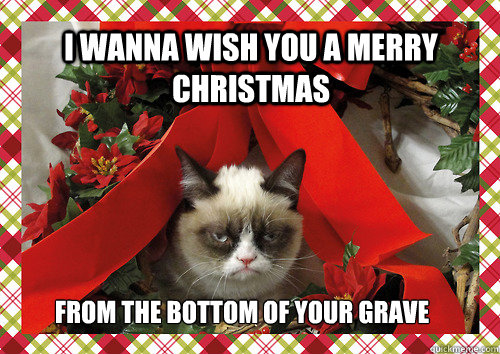 I wanna wish you a merry christmas from the bottom of your grave  merry christmas