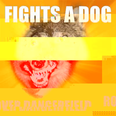 Fights a dog Rover Dangerfield  Retarded Wolf