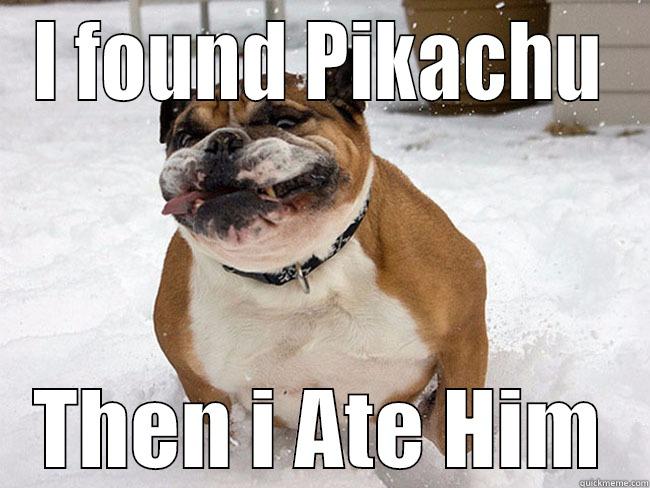 i ate pikachu - I FOUND PIKACHU THEN I ATE HIM Misc