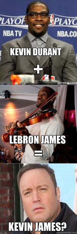 + Kevin James? Kevin Durant Lebron James = - + Kevin James? Kevin Durant Lebron James =  NBA MATH