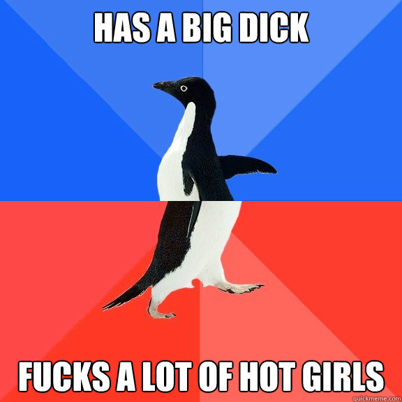Has a big dick fucks a lot of hot girls  Socially Awkward Awesome Penguin
