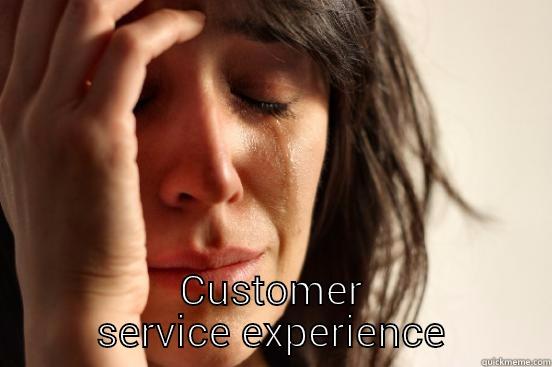  CUSTOMER SERVICE EXPERIENCE First World Problems