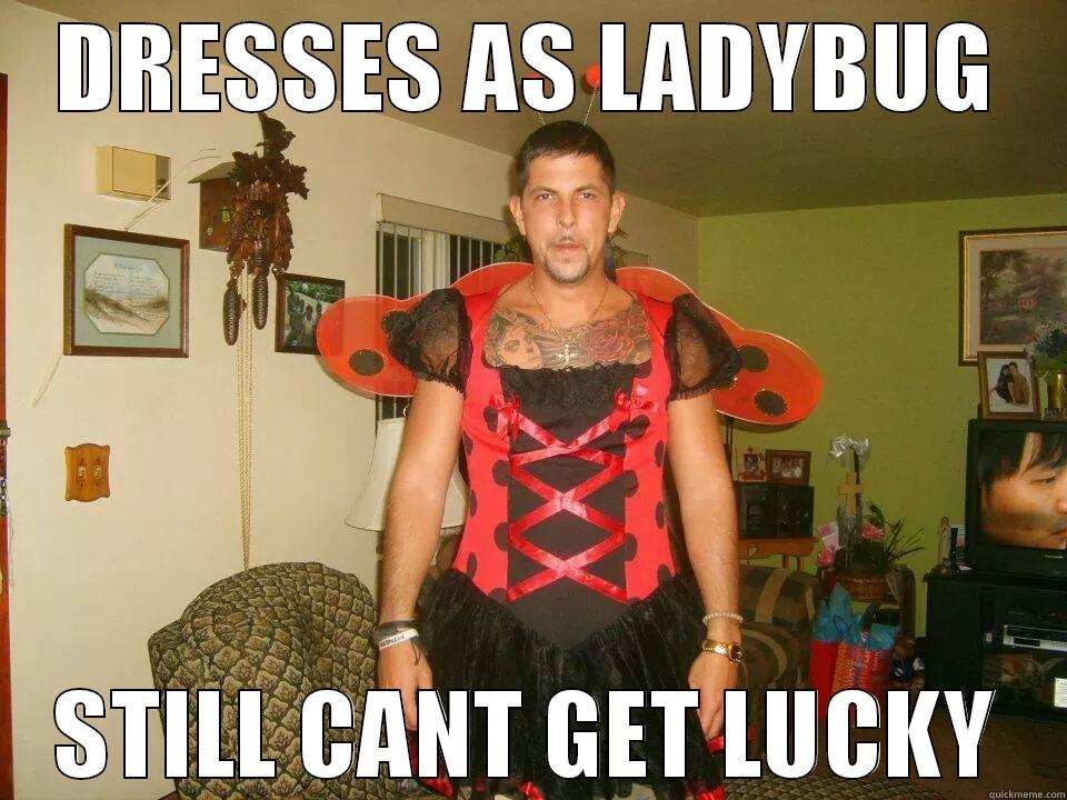 DRESSES AS LADYBUG STILL CANT GET LUCKY Misc
