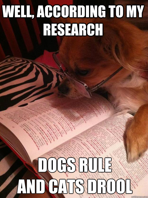 Well, according to my research Dogs rule 
and cats drool  