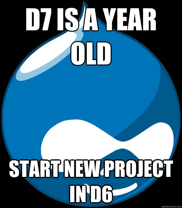 D7 is a year old start new project in D6  