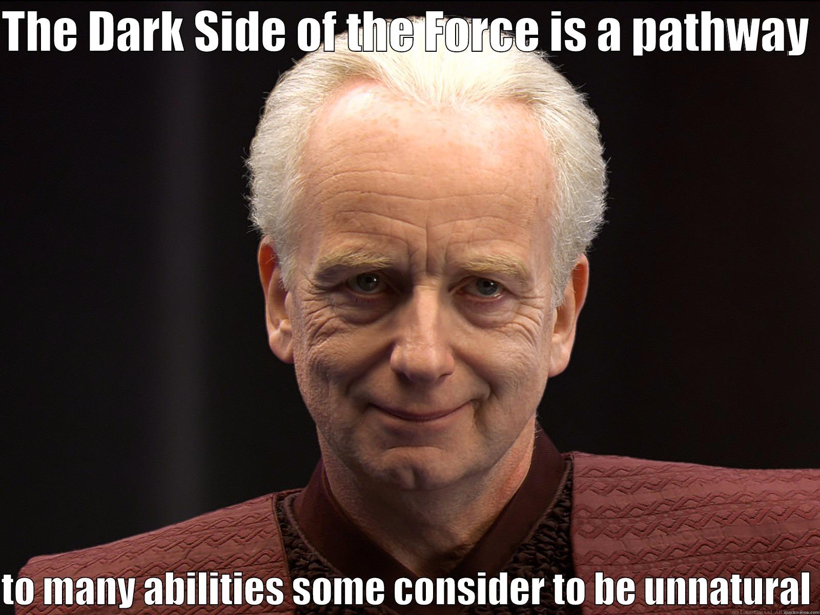 The Dark Side is a pathway  - THE DARK SIDE OF THE FORCE IS A PATHWAY   TO MANY ABILITIES SOME CONSIDER TO BE UNNATURAL Misc