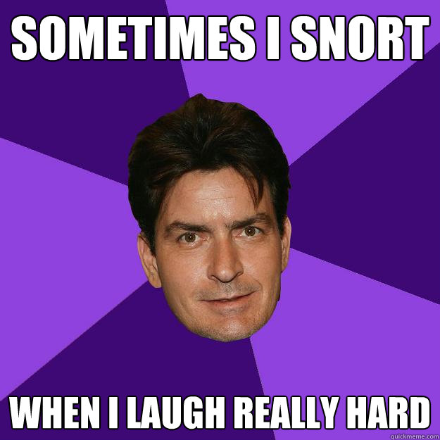 Sometimes i snort when i laugh really hard - Sometimes i snort when i laugh really hard  Clean Sheen
