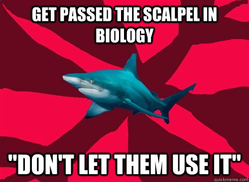Get passed the scalpel in Biology 