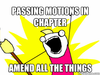 Passing motions in chapter Amend all the things  All The Things