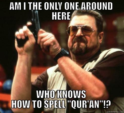 AM I THE ONLY ONE AROUND HERE WHO KNOWS HOW TO SPELL 