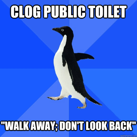Clog public toilet   