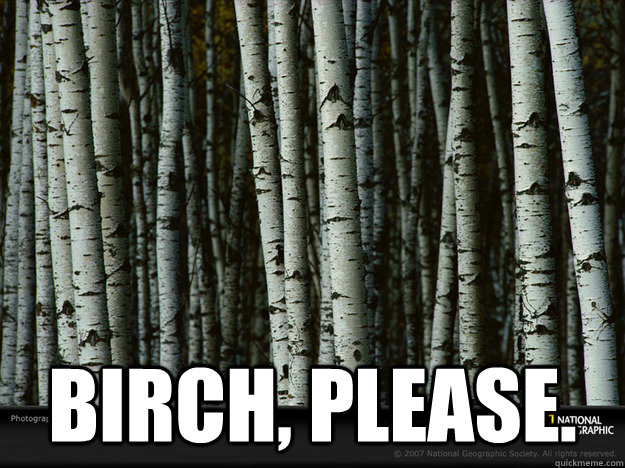  Birch, please.  birch tree meme