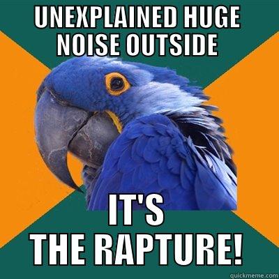 UNEXPLAINED HUGE NOISE OUTSIDE IT'S THE RAPTURE! Paranoid Parrot